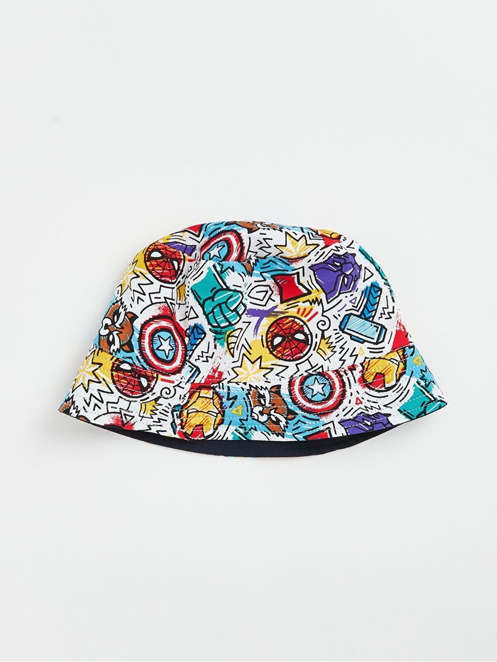Marvel Super Heroes Avengers Double Sided Comic Print Bucket Hat Kids - Picture 3 of 5